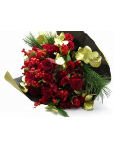 Rose rosse e oro