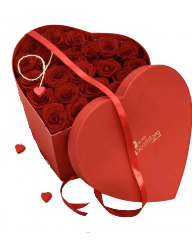 Flower Box a Forma di Cuore con 21 Rose Rosse Online Napoli