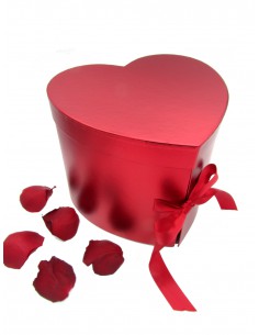 Flower Box Doppio Cuore con 13 Rose Rosse e Baci Perugina