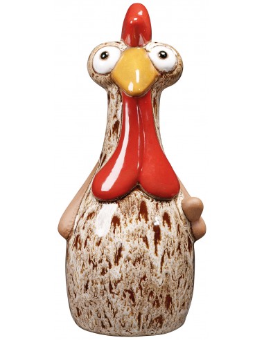 Gallina Farmer in ceramica h.21 cm | DeRoma