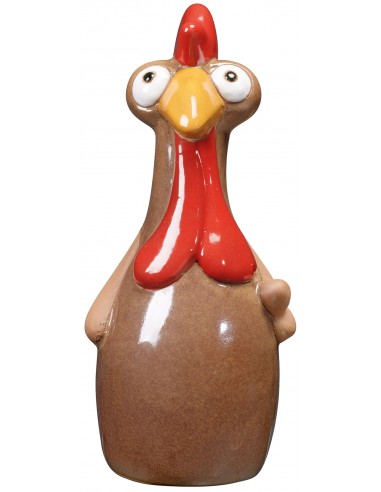 Gallina Farmer in ceramica h.21 cm | DeRoma