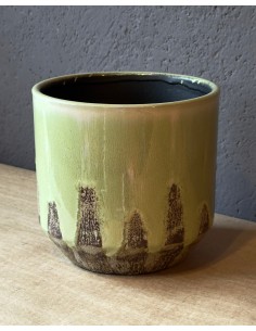 Vaso Ceramica Verde Oliva Byron H15 D16,6