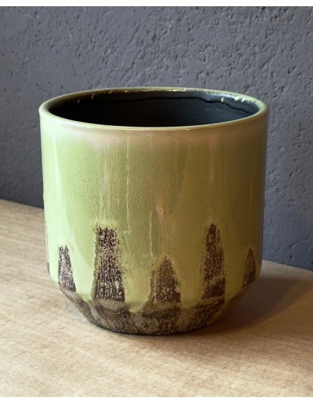 Vaso Ceramica Verde Oliva Byron H15 D16,6