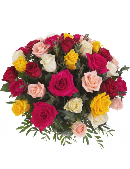 bouquet di rose colorate-vendita rose online-rose a domicilio