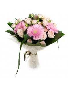 MAzzo di rose e gerbere rosa