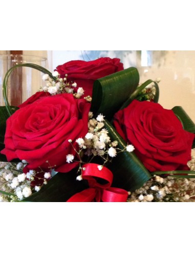 Dolce Amore, Vaso con Rose Rosse