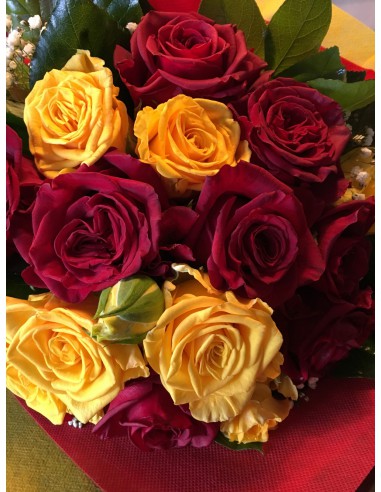 Allegro, Bouquet di Rose Rosse e Gialle